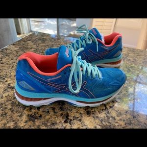 Asics T750N Gel-Nimbus 19 Running Shoes Coral Blue